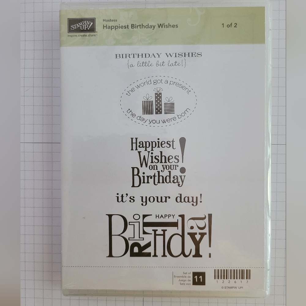 🔖(3 For $20) Stampin' Up! - Happiest Birthday Wishes  (Part 1) - LIKE NEW